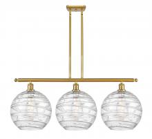  516-3I-SG-G1213-12 - Athens Deco Swirl - 3 Light - 39 inch - Satin Gold - Cord hung - Island Light