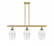  516-3I-SG-G557-6CL - Vaz - 3 Light - 36 inch - Satin Gold - Cord hung - Island Light