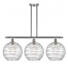  516-3I-SN-G1213-12 - Athens Deco Swirl - 3 Light - 39 inch - Brushed Satin Nickel - Cord hung - Island Light