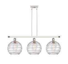  516-3I-WPC-G1213-10 - Athens Deco Swirl - 3 Light - 37 inch - White Polished Chrome - Cord hung - Island Light