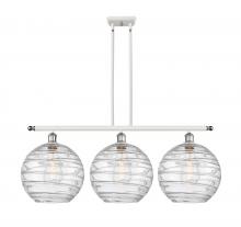  516-3I-WPC-G1213-12 - Athens Deco Swirl - 3 Light - 39 inch - White Polished Chrome - Cord hung - Island Light