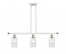  516-3I-WPC-G804 - Clymer - 3 Light - 36 inch - White Polished Chrome - Cord hung - Island Light