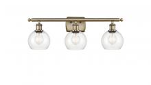  516-3W-AB-G122-6 - Athens - 3 Light - 26 inch - Antique Brass - Bath Vanity Light