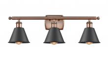  516-3W-AC-M8-BK - Smithfield - 3 Light - 27 inch - Antique Copper - Bath Vanity Light