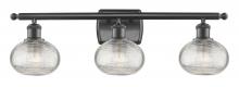  516-3W-OB-G555-6CL - Ithaca - 3 Light - 26 inch - Oil Rubbed Bronze - Bath Vanity Light