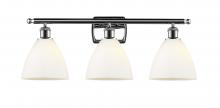  516-3W-PC-GBD-751 - Bristol - 3 Light - 28 inch - Polished Chrome - Bath Vanity Light