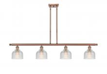  516-4I-AC-G412 - Dayton - 4 Light - 48 inch - Antique Copper - Cord hung - Island Light