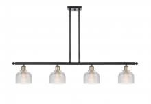  516-4I-BAB-G412 - Dayton - 4 Light - 48 inch - Black Antique Brass - Cord hung - Island Light