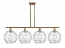  516-4I-BB-G1213-12 - Athens Deco Swirl - 4 Light - 50 inch - Brushed Brass - Cord hung - Island Light