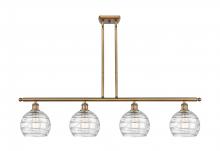  516-4I-BB-G1213-8 - Athens Deco Swirl - 4 Light - 48 inch - Brushed Brass - Cord hung - Island Light