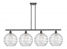  516-4I-OB-G1213-12 - Athens Deco Swirl - 4 Light - 50 inch - Oil Rubbed Bronze - Cord hung - Island Light