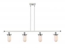  516-4I-WPC-CE231-W - Kingsbury - 4 Light - 48 inch - White Polished Chrome - Cord hung - Island Light