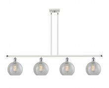  516-4I-WPC-G125 - Athens - 4 Light - 48 inch - White Polished Chrome - Cord hung - Island Light