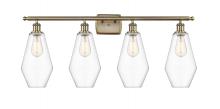  516-4W-AB-G652-7 - Cindyrella - 4 Light - 37 inch - Antique Brass - Bath Vanity Light