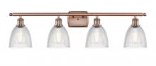  516-4W-AC-G382 - Castile - 4 Light - 36 inch - Antique Copper - Bath Vanity Light