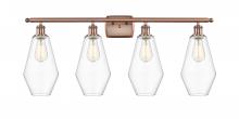  516-4W-AC-G652-7 - Cindyrella - 4 Light - 37 inch - Antique Copper - Bath Vanity Light