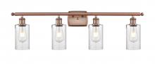  516-4W-AC-G804 - Clymer - 4 Light - 34 inch - Antique Copper - Bath Vanity Light