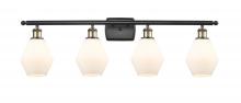  516-4W-BAB-G651-6 - Cindyrella - 4 Light - 36 inch - Black Antique Brass - Bath Vanity Light