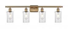  516-4W-BB-G804 - Clymer - 4 Light - 34 inch - Brushed Brass - Bath Vanity Light