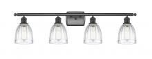  516-4W-BK-G442 - Brookfield - 4 Light - 36 inch - Matte Black - Bath Vanity Light