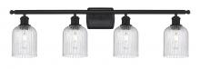  516-4W-BK-G559-5SDY - Bridal Veil - 4 Light - 35 inch - Matte Black - Bath Vanity Light