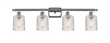  516-4W-PC-G112C-5CL - Cobbleskill - 4 Light - 35 inch - Polished Chrome - Bath Vanity Light