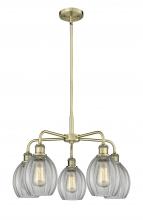  516-5CR-AB-G82 - Eaton - 5 Light - 24 inch - Antique Brass - Chandelier