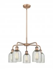  516-5CR-AC-G259 - Caledonia - 5 Light - 23 inch - Antique Copper - Chandelier