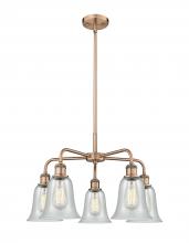  516-5CR-AC-G2812 - Hanover - 5 Light - 24 inch - Antique Copper - Chandelier