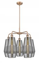  516-5CR-AC-G683-7 - Windham - 5 Light - 25 inch - Antique Copper - Chandelier