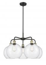  516-5CR-BAB-G124-10 - Athens - 5 Light - 28 inch - Black Antique Brass - Chandelier