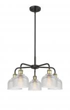  516-5CR-BAB-G412 - Dayton - 5 Light - 24 inch - Black Antique Brass - Chandelier