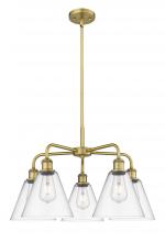  516-5CR-BB-GBC-82 - Berkshire - 5 Light - 26 inch - Brushed Brass - Chandelier