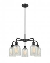  516-5CR-BK-G2511 - Caledonia - 5 Light - 23 inch - Matte Black - Chandelier