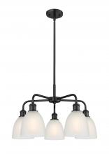  516-5CR-BK-G381 - Castile - 5 Light - 24 inch - Matte Black - Chandelier