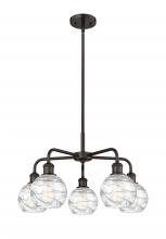  516-5CR-OB-G1213-6 - Athens Deco Swirl - 5 Light - 24 inch - Oil Rubbed Bronze - Chandelier