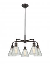  516-5CR-OB-G275 - Conesus - 5 Light - 24 inch - Oil Rubbed Bronze - Chandelier