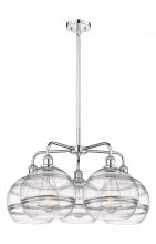  516-5CR-PC-G556-10CL - Rochester - 5 Light - 28 inch - Polished Chrome - Chandelier