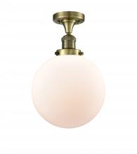  517-1CH-AB-G201-10 - Beacon - 1 Light - 10 inch - Antique Brass - Semi-Flush Mount