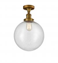  517-1CH-BB-G204-12 - Beacon - 1 Light - 12 inch - Brushed Brass - Semi-Flush Mount