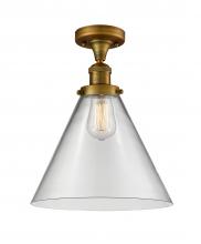  517-1CH-BB-G42-L - Cone - 1 Light - 12 inch - Brushed Brass - Semi-Flush Mount