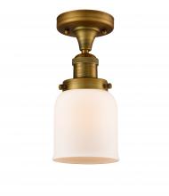  517-1CH-BB-G51 - Bell - 1 Light - 5 inch - Brushed Brass - Semi-Flush Mount