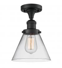  517-1CH-BK-G42 - Cone - 1 Light - 8 inch - Matte Black - Semi-Flush Mount