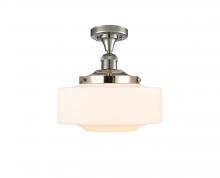  517-1CH-PN-G691-12-LED - Bridgeton - 1 Light - 12 inch - Polished Nickel - Semi-Flush Mount