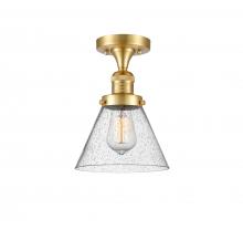  517-1CH-SG-G44 - Cone - 1 Light - 8 inch - Satin Gold - Semi-Flush Mount