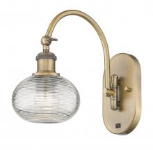  518-1W-BB-G555-6CL - Ithaca - 1 Light - 6 inch - Brushed Brass - Sconce