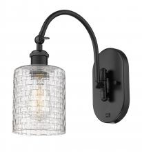  518-1W-BK-G112C-5CL - Cobbleskill - 1 Light - 5 inch - Matte Black - Sconce