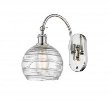  518-1W-PN-G1213-8 - Athens Deco Swirl - 1 Light - 8 inch - Polished Nickel - Sconce