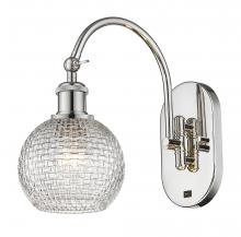  518-1W-PN-G122C-6CL - Athens - 1 Light - 6 inch - Polished Nickel - Sconce