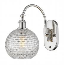  518-1W-PN-G122C-8CL - Athens - 1 Light - 8 inch - Polished Nickel - Sconce